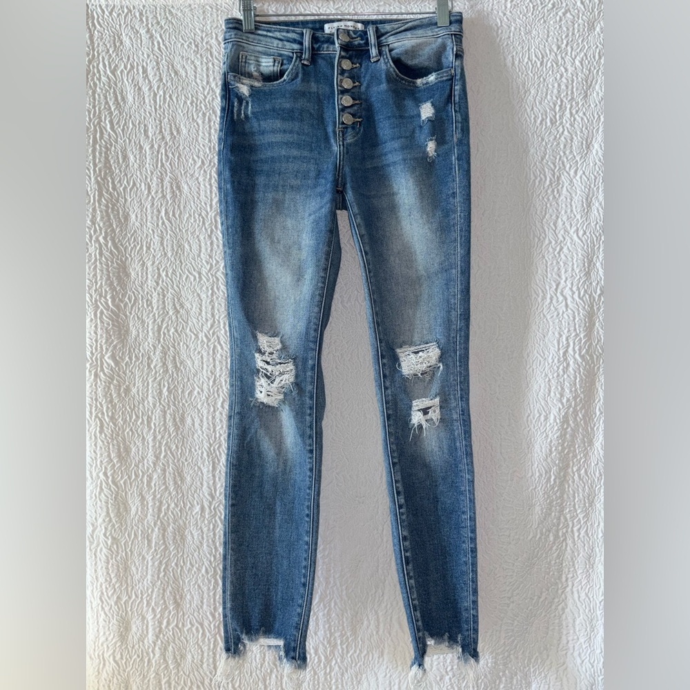 Flying Monkey Button Up Destroyed/Distressed Raw … - image 2